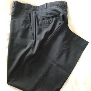 DKNY Mens flat front black slacks pants 32x29